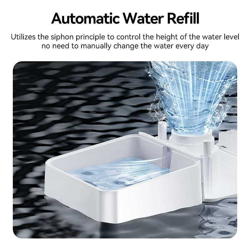 ROJECO 2-in-1 Auto Pet Feeder & Water Fountain